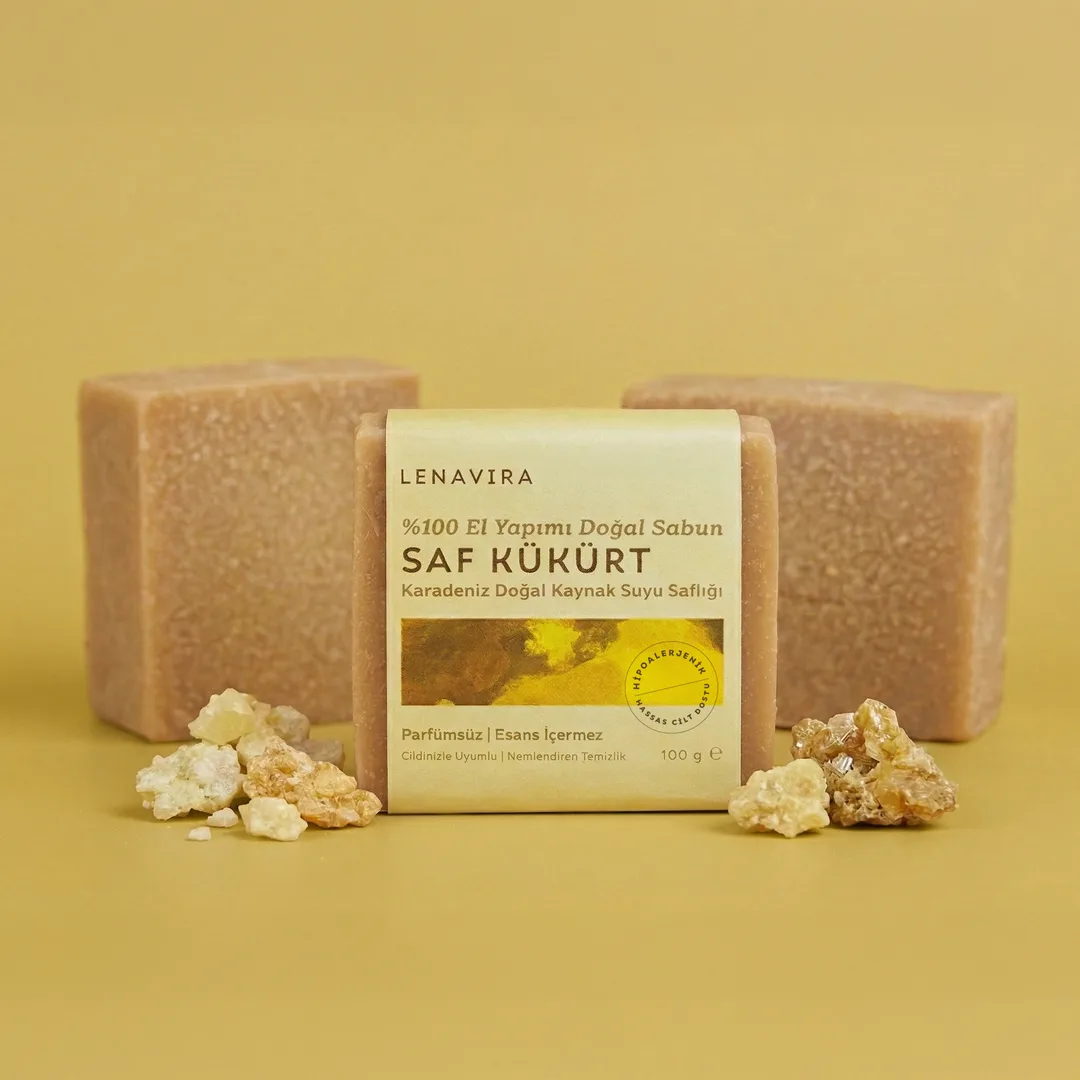 Saf Kükürt Doğal Sabun (3'lü Paket)
